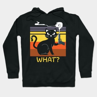 Cat What Black Cat Halloween Hoodie